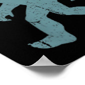 Minimalist Bigfoot Cket Logo Sasquatch Cryptid Coo Poster (Ecke)