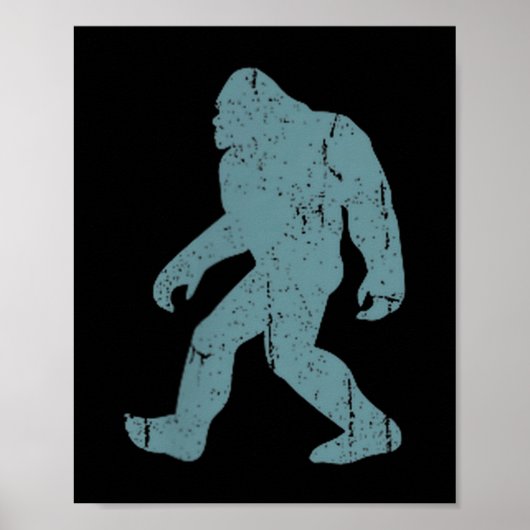 Minimalist Bigfoot Cket Logo Sasquatch Cryptid Coo Poster (Vorne)