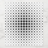 Minimalist Black and White Abstract Design Weinetikett (Einzelnes Label)