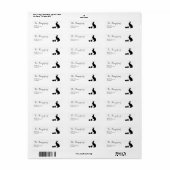 Minimalist Black And White Bunny Silhouette Easter (Vorne)