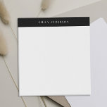 Minimalist Black and White Elegant Monogram Notizblock<br><div class="desc">Create your own personalized notepad with elegant monogram name and minimalist black and white color design.</div>