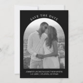 Minimalist Black and White Floral Photo Arch (Vorderseite)