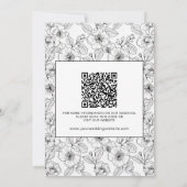 Minimalist Black and White Floral Photo Arch  (Rückseite)