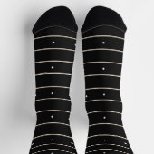Minimalist Black And White Horizontal Striped With Socken (Oben)