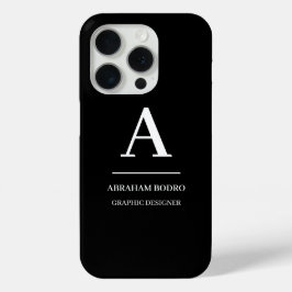 Minimalist Black and White Modern Monogram Case-Mate iPhone Hülle