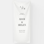 Minimalist Black and White Wedding Welcome Banner (Vertikal)