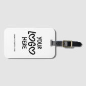 Minimalist Black Business Logo Site Gepäckanhänger (Vorderseite (Horizontal))