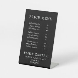 Minimalist Black Business Pedestal Sign Sockelschild