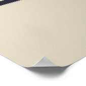 Minimalist Black Cat Flower  Poster (Ecke)