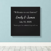 Minimalist Black Cat Silhouette  Leinwanddruck (Insitu (Holzboden))