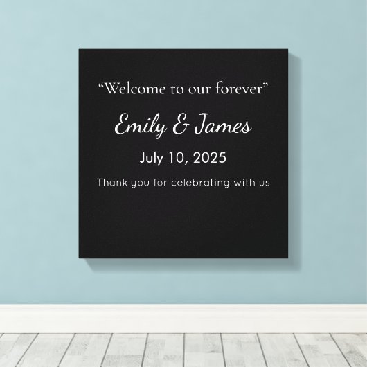 Minimalist Black Cat Silhouette  Leinwanddruck (Insitu (Holzboden))