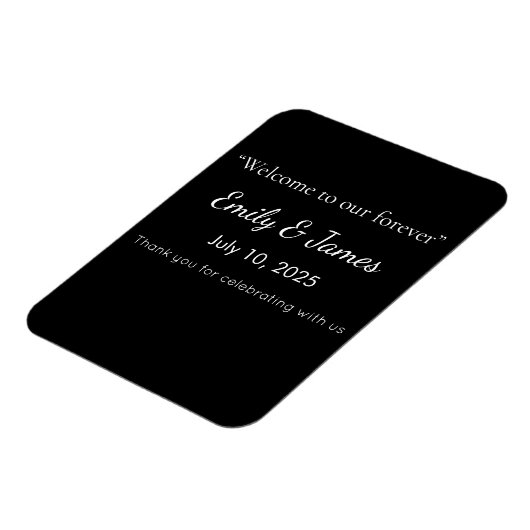 Minimalist Black Cat Silhouette  Magnet (Linke Seite)