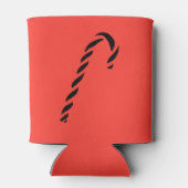 Minimalist Black Christmas Candy cane Dosenkühler (Rückseite)