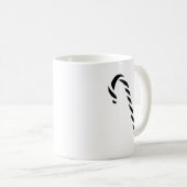 Minimalist Black Christmas Candy cane Kaffeetasse (VorderseiteRechts)