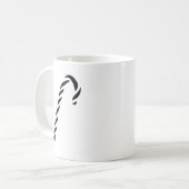 Minimalist Black Christmas Candy cane Kaffeetasse (Vorderseite Links)