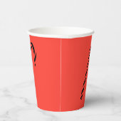 Minimalist Black Christmas Candy cane Pappbecher (Rechts)