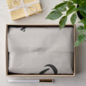Minimalist Black Christmas Candy cane Seidenpapier (Geschenk)