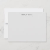 Minimalist Black Gray Grid Monogram Professional Mitteilungskarte (Vorderseite)