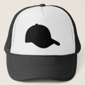 Minimalist Black Hat Silhouette Trucker Hat Truckerkappe (Vorderseite)