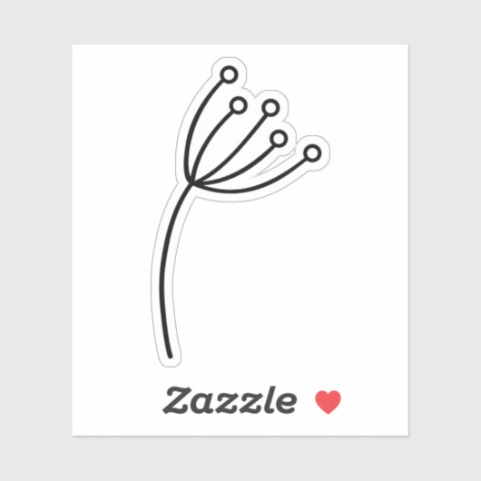 Minimalist Black Line Art Aufkleber (Blatt)