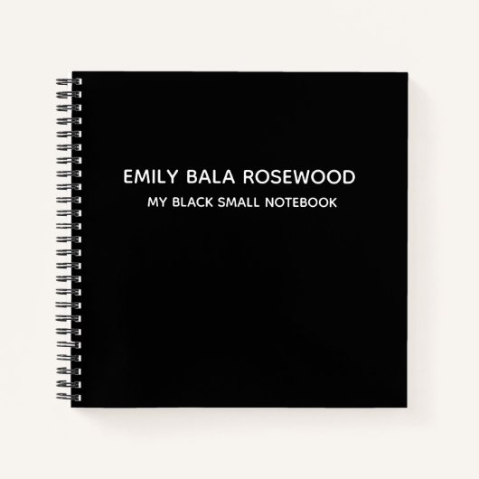 Minimalist Black Monogram Name Design Notizblock (Vorderseite)