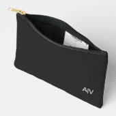 Minimalist Black Monogram Zubehörtasche (Offen)