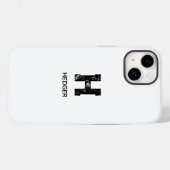 MINIMALIST BLACK ONE LETTER MONOGRAM NAME WHITE Case-Mate iPhone HÜLLE (Rückseite (Horizontal))