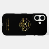 Minimalist Black Promotional Company Business Logo Case-Mate iPhone Hülle (Rückseite (Horizontal))