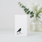 Minimalist Black Raven Writer Visitenkarte (Stehend Vorderseite)