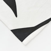 Minimalist Black Roses With Light Gray Stems Fleecedecke (Ecke)