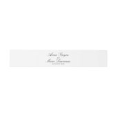 Minimalist Black Script Custom Formal Wedding Einladungsbanderole (Flach)