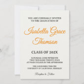 Minimalist Black Serif Typography Class of 2026 Einladung (Vorderseite)