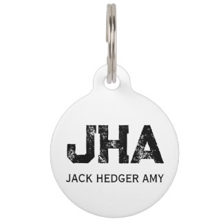 MINIMALIST BLACK THREE LETTER MONOGRAM NAME WHITE HAUSTIERMARKE