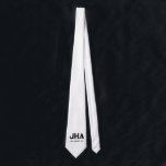 MINIMALIST BLACK THREE LETTER MONOGRAM NAME WHITE KRAWATTE<br><div class="desc">THIS IS A SIMPLE,  THREE LETTER MONOGRAM DESIGN,  SUITABLE FOR EVERYONE.YOU CAN CHANGE,  RESIZE OR ADD TEXT AND COLOURS THE WAY YOU LIKE.THANK YOU.</div>