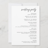 Minimalist Black Tie Wedding Ceremony Program Einladung (Vorderseite)