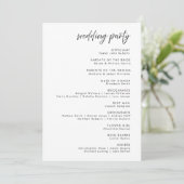 Minimalist Black Tie Wedding Ceremony Program Einladung (Stehend Vorderseite)