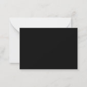 Minimalist Black Two Border Monogram Note Card Mitteilungskarte (Rückseite)
