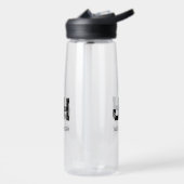MINIMALIST BLACK TWO LETTER MONOGRAM NAME CLEAR TRINKFLASCHE (Links)