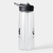 MINIMALIST BLACK TWO LETTER MONOGRAM NAME CLEAR TRINKFLASCHE (Rechts)
