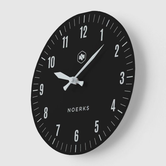 Minimalist Black Wall Clock Große Wanduhr (Winkel)