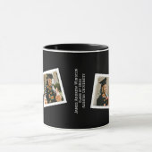Minimalist Black & White 2 Framed Photo Graduate Tasse (Zentrum)