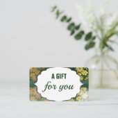 Minimalist Black & White Beauty Gift Certificate Visitenkarte (Stehend Vorderseite)