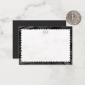 Minimalist Black & White Border Monogram Note Card Mitteilungskarte (Vorderseite/Rückseite Beispiel)