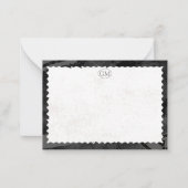Minimalist Black & White Border Monogram Note Card Mitteilungskarte (Vorderseite)