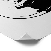 Minimalist Black & White Cat Art for Home Poster (Ecke)
