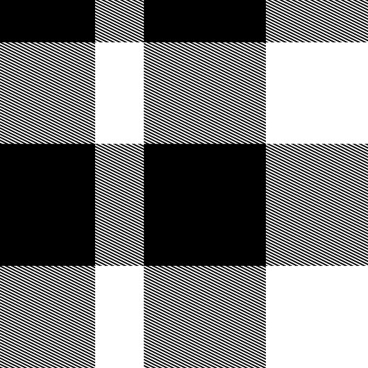Minimalist Black White Checkered Blanket for Men Fleecedecke