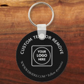 Minimalist Black White Corporate Logo Keychains Schlüsselanhänger (Rückseite)