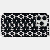 Minimalist black & white daisy pattern Case-Mate iPhone hülle (Rückseite (Horizontal))