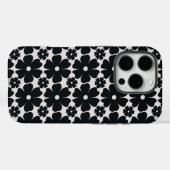 Minimalist black & white daisy pattern Case-Mate iPhone hülle (Rückseite (Horizontal))
