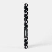 Minimalist black & white daisy pattern iPhone hülle (Rechte Seite)